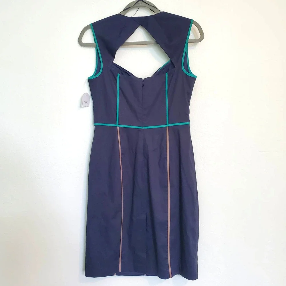 Y2K Babydoll Sleeveless Blue Pink Summer Dress Sz 8 Stripe Casual Sundress NWT
